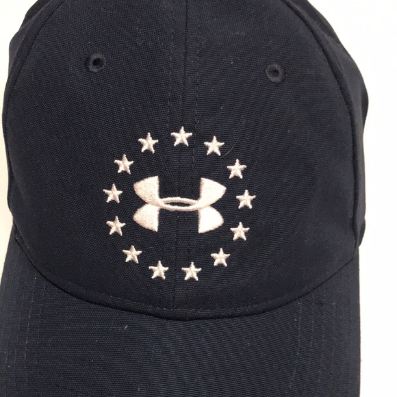 NWT UNDER ARMOUR CAP HAT FREEDOM NAVY ADJUSTABLE HEATGEAR MEN’S - Picture 2 of 8
